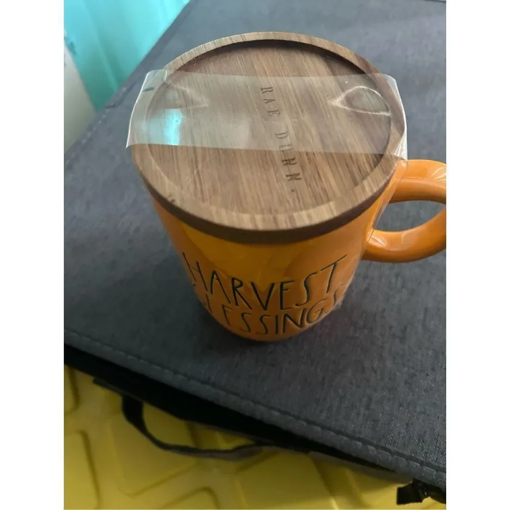 Rae Dunn Harvest Blessings Tree Double Sided Wood Coffee Mug